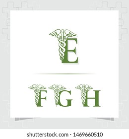 Monogram Letter Healthcare Medical Logo Vector