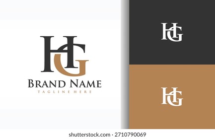 Letra monograma Logotipo clásico HG