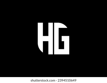 Monogram Letter HG Logo Design Vektorvorlage.