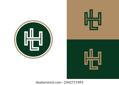 Letra monograma HL o LH con estilo de enclavamiento bueno para marca, ropa, ropa, ropa de calle, béisbol, baloncesto, fútbol, etc