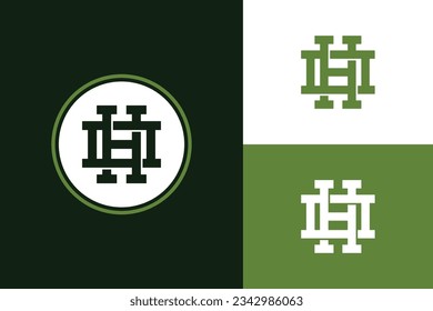 Monogram letter HO or OH with interlock style good for brand, clothing, apparel, streetwear, baseball, basketball, football and etc