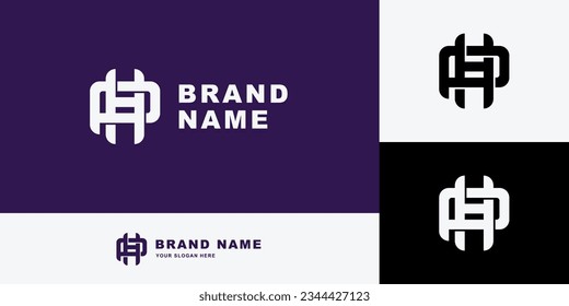 Monogramm-Buchstaben HP oder PH mit Interlock-Stil, gut für Marke, Kleidung, Bekleidung, Straßenbekleidung, Baseball, Basketball, Fußball usw.