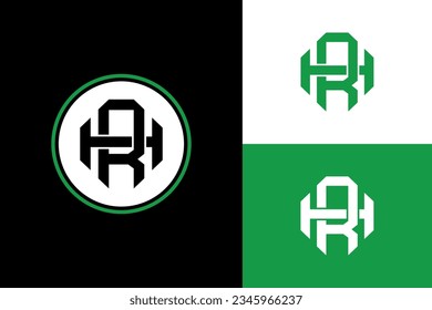 Letra monograma HR o RH con estilo de interconexión buena para marca, ropa, ropa, ropa, ropa de calle, béisbol, baloncesto, fútbol, etc