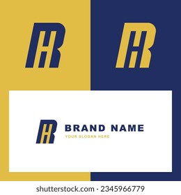 Monogram letter HR or RH with modern style good for brand, clothing, apparel, streetwear, baseball, basketball, football and etc