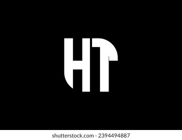 Monogram Letter HT Logo Design vector template.