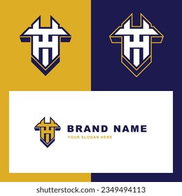 Monogramm-Buchstaben HT oder TH mit Interlock-Stil, gut für Marke, Kleidung, Kleidung, Straßenbekleidung, Baseball, Basketball, Fußball usw.