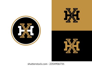 Letra monograma HX o XH con estilo de enclavamiento bueno para marca, ropa, ropa, ropa de calle, béisbol, baloncesto, fútbol, etc