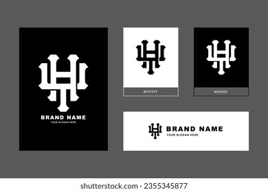 Monogram letter HY or YH with interlock style good for brand, clothing, apparel, streetwear, baseball, basketball, football and etc