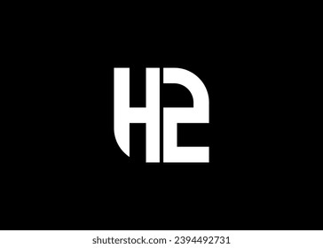 Monogram Letter HZ Logo Design vector template