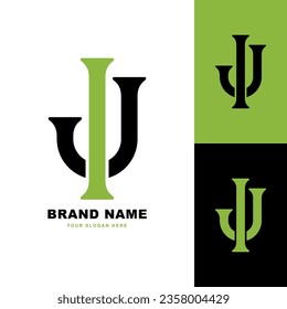 Monogram letter IJ or JI with interlock style good for brand, clothing, apparel, streetwear, baseball, basketball, football and etc