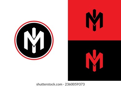 Monogram letter IM or MI with interlock style good for brand, clothing, apparel, streetwear, baseball, basketball, football and etc