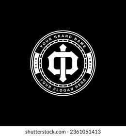 Monogram letter IO or OI with interlock style, badge design for brand, clothing, apparel, streetwear, baseball, basketball, football and etc