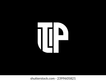Plantilla vectorial de diseño de logotipo IP de carta monográfica.