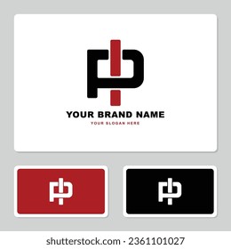 Monogram letter IP or PI with interlock style good for brand, clothing, apparel, streetwear, baseball, basketball, football and etc