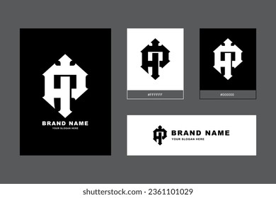 Monogram letter IP or PI with interlock style good for brand, clothing, apparel, streetwear, baseball, basketball, football and etc