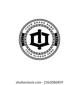 Monogram letter IQ or QI with interlock style, badge design for brand, clothing, apparel, streetwear, baseball, basketball, football and etc