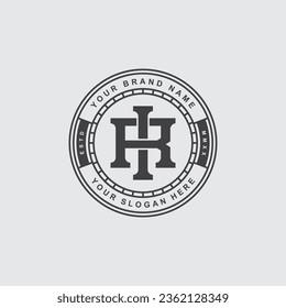 Monogram letter IR or RI with interlock style, badge design for brand, clothing, apparel, streetwear, baseball, basketball, football and etc
