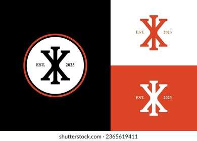 Monogram letter IX or XI with interlock style good for brand, clothing, apparel, streetwear, baseball, basketball, football and etc