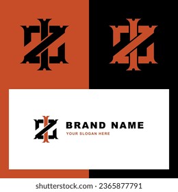 Monogram letter IZ or ZI with interlock, vintage, classic style good for brand, clothing, apparel, streetwear, baseball, basketball, football and etc