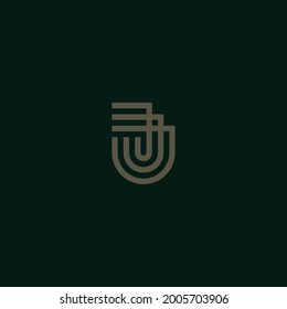 Monogram letter J logo design inspiration vector template