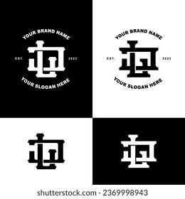 Letra monograma JL o LJ con estilo de interconexión buena para marca, ropa, ropa, ropa, calle, béisbol, baloncesto, fútbol, etc