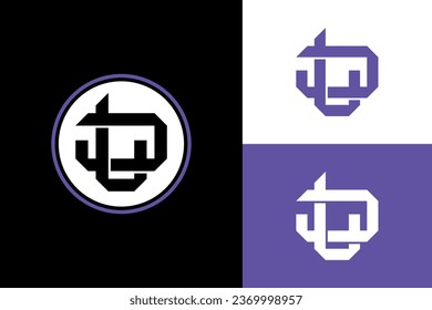 Monogram letter JL or LJ with interlock style good for brand, clothing, apparel, streetwear, baseball, basketball, football and etc