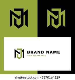 Letra monograma JM o MJ con estilo de interconexión buena para marca, ropa, ropa, ropa, ropa de calle, béisbol, baloncesto, fútbol, etc