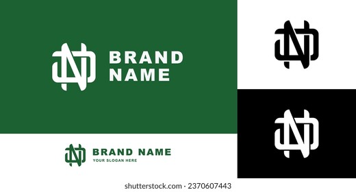 Monogram letter JN or NJ with interlock style good for brand, clothing, apparel, streetwear, baseball, basketball, football and etc