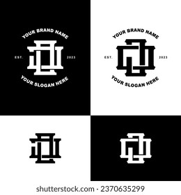 Letra monograma JO o DO con estilo de interconexión buena para marca, ropa, vestimenta, ropa de calle, béisbol, baloncesto, fútbol, etc