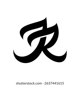 Monogram Letter JR Logo Design