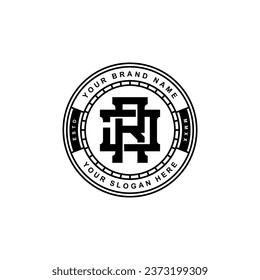 Letra monograma JR o RJ con estilo de intercalación, diseño de insignias para marca, ropa, ropa, ropa de calle, béisbol, baloncesto, fútbol, etc