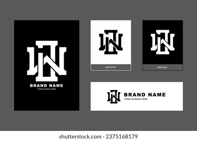 Monogram Letter JW oder WJ mit Interlock-Stil, gut für Marke, Kleidung, Kleidung, Straßenbekleidung, Baseball, Basketball, Fußball usw.
