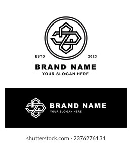 Monogram letter JZ or ZJ with interlock style good for brand, clothing, apparel, streetwear, baseball, basketball, football and etc
