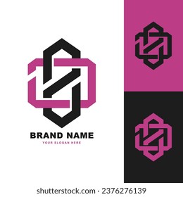 Monogram letter JZ or ZJ with interlock style good for brand, clothing, apparel, streetwear, baseball, basketball, football and etc