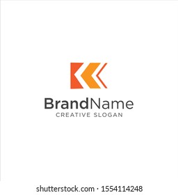Monogram Letter k arrow logo Business Capital design Inspiration Vector Illustration. Initial K Logo Design Icon
