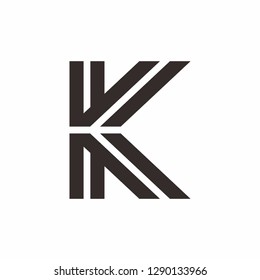 Monogram Letter K Business Company Vector Logo Design