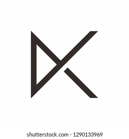 Monogram Letter K Business Company Vector Logo Design