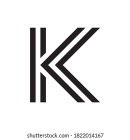 Monogram Letter K Company Business Vector Logo Design