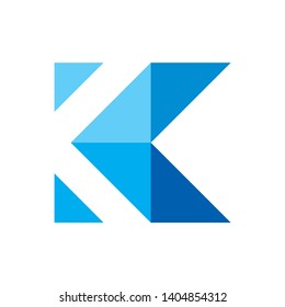 Monogram Letter K Geometric Triangle Square Stock Vector (Royalty Free ...