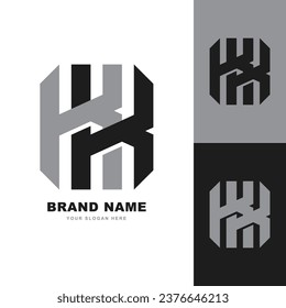 Monogram letter K or KK with interlock style good for brand, clothing, apparel, streetwear, baseball, basketball, football and etc