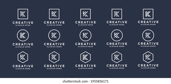 monogram Letter K Logo Design für persönliche Marke, Unternehmen, Firma.