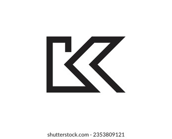diseño del logotipo K de letra monográfica