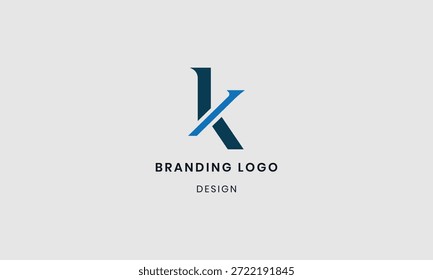 Monogramm Buchstabe K Logo Schablone