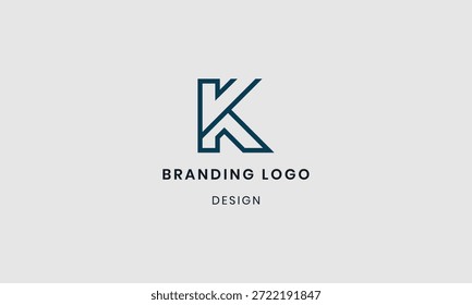 Monogramm Buchstabe K Logo Schablone