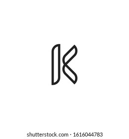 monogram letter K logo with a unique design