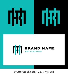 Monogram letter KM or MK with interlock style good for brand, clothing, apparel, streetwear, baseball, basketball, football and etc