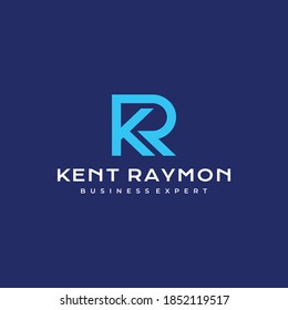 Diseño del logotipo de Monograma Carta KR