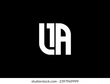 Logo-Design-Vektorgrafik-Vorlage für Monogrammbuchstaben LA