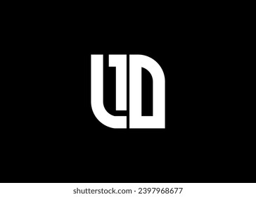 Plantilla de vector de diseño de logotipo LD de carta monográfica