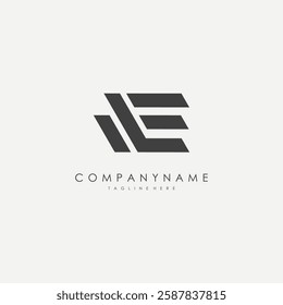 monogram letter LE vector logo. concept logo